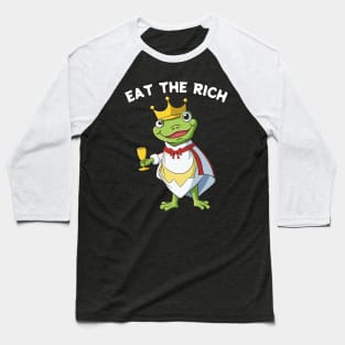 Eat The Rich Frog Baseball T-Shirt